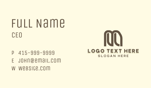 Corporate Business Letter M Business Card Design Image Preview