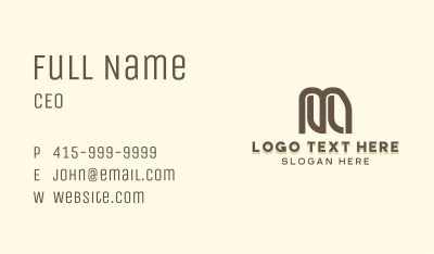 Corporate Business Letter M Business Card Image Preview