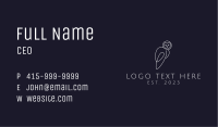 Monoline White Owl Business Card Image Preview