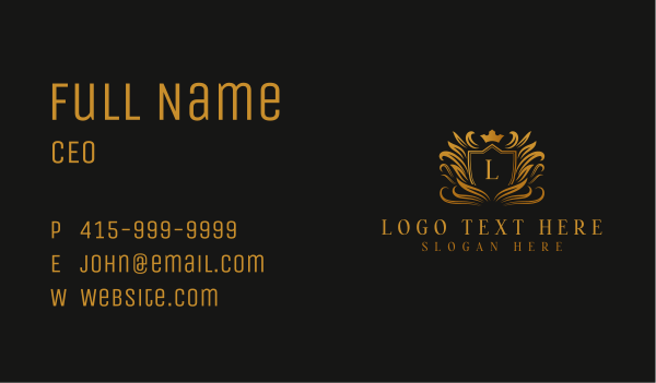 Elegant Premium Shield Business Card Design Image Preview