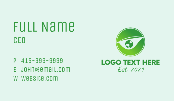 Green Eye Emblem  Business Card Design Image Preview