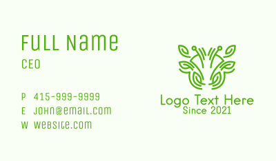 Green Cow Plant  Business Card Image Preview