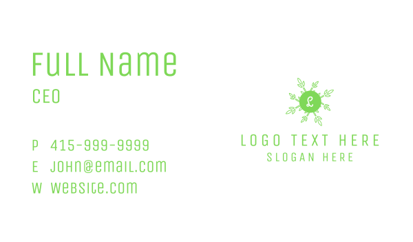 Rice Grain Lettermark Business Card Design Image Preview