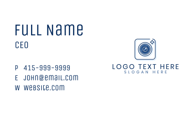 Minimalist Camera Lens Business Card Image Preview