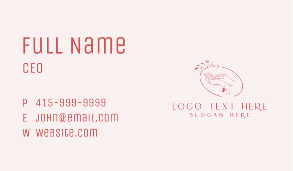 Manicure Nail Polish Business Card Design Image Preview