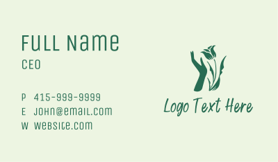 Flower Plant Hand Business Card Image Preview
