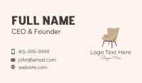 Brown Chair Furniture Business Card Image Preview