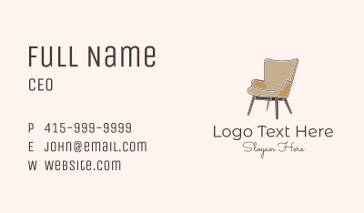 Brown Chair Furniture Business Card Image Preview