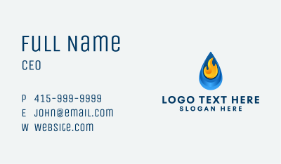 Petrol Flame Fuel Business Card
