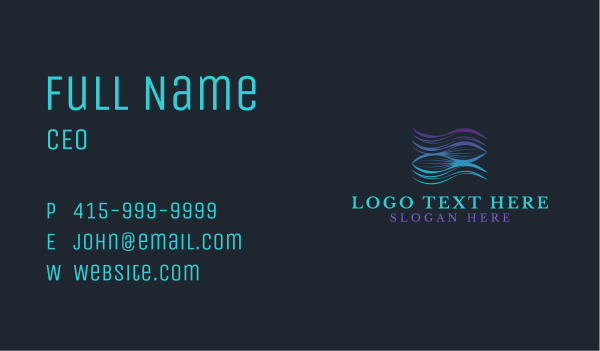 Abstract Generic Wave  Business Card Design