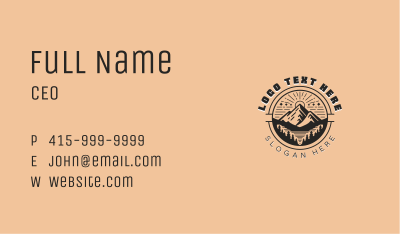 Outdoor Mountain Hiking Business Card Image Preview
