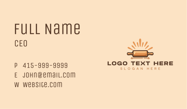 Baking Rolling Pin Business Card Design Image Preview