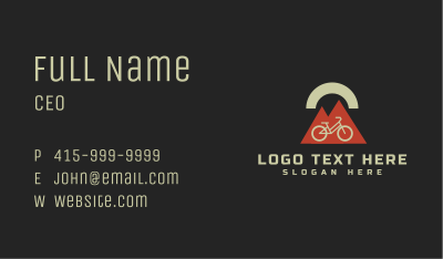 Geometric Mountain Bicycle Business Card