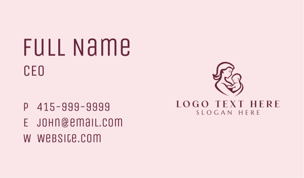Infant Pediatric Childcare Business Card Design Image Preview