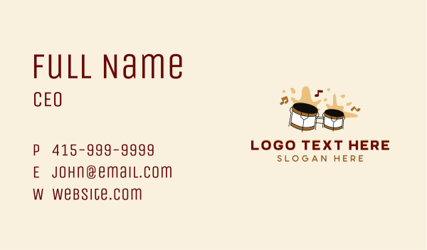 Bongo Drum Musical Instrument Business Card Design Image Preview