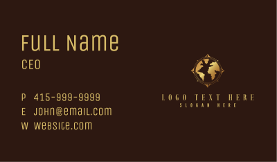 Golden Globe Compass Business Card Image Preview
