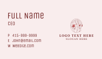 Elegant Floral Woman Face Business Card Image Preview