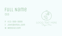 Green Flower Embroidery  Business Card Image Preview