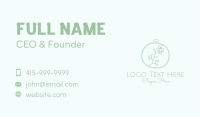 Green Flower Embroidery  Business Card Image Preview