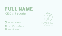 Green Flower Embroidery  Business Card Image Preview