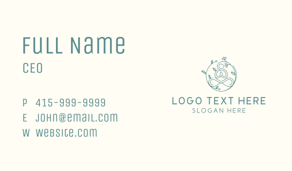 Yoga Floral Spa Business Card Design Image Preview