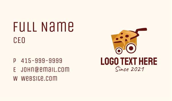 Pizza Food Cart  Business Card Design Image Preview