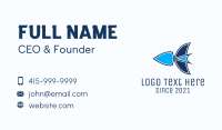 Blue Geometric Fish  Business Card Image Preview