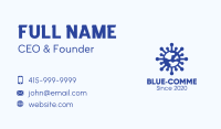 Blue Global Virus Pandemic Business Card Image Preview