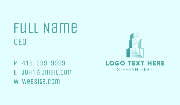 Corporate Building Real Estate Business Card Design Image Preview