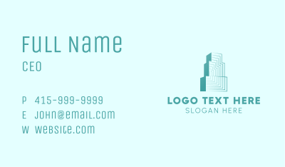 Corporate Building Real Estate Business Card Image Preview