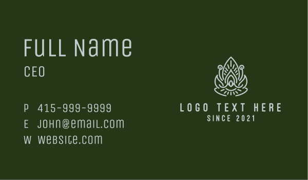 Religious Candle Emblem  Business Card Design Image Preview