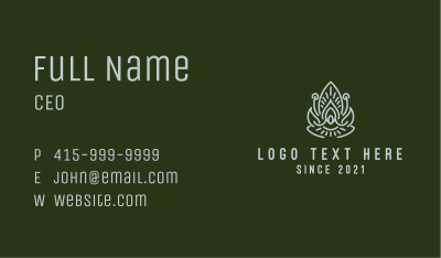 Religious Candle Emblem  Business Card Image Preview