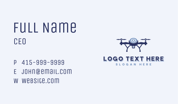 Tech Drone Surveillance Business Card Design Image Preview