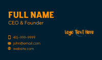 Luna Neon Wordmark Business Card Image Preview