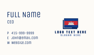 Cambodia Country Flag Business Card Image Preview