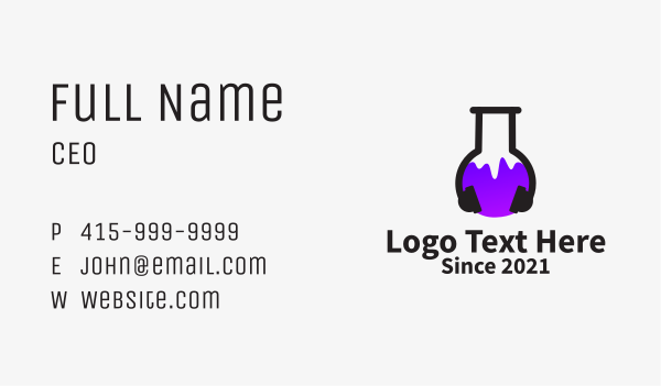 Flask Audio Headset Business Card Design Image Preview