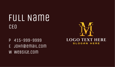 Generic Broken Letter M Business Card Image Preview