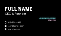 Neon Tilt Wordmark Business Card Image Preview