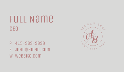 Makeup Style Monogram Business Card Image Preview