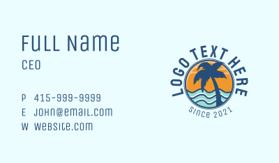 Surf Island Emblem  Business Card