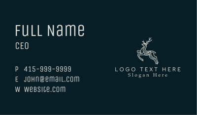 Luxe Deer Animal Business Card Image Preview