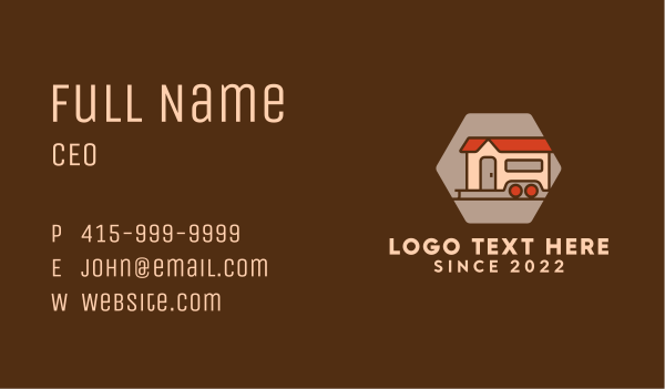 Camper Trailer House Business Card Design Image Preview