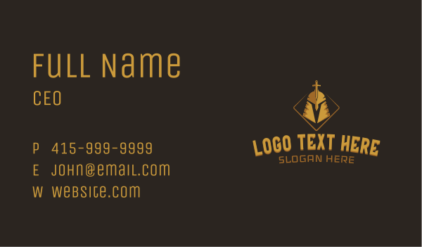 Gold Warrior Esports Business Card Design Image Preview
