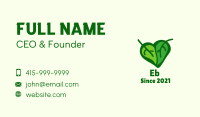 Green Leaf Heart Business Card Image Preview