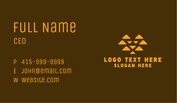 Abstract Triangle Lion Business Card Design Image Preview