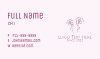 Purple Flower Acupuncture Needle Business Card Image Preview