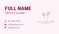 Purple Flower Acupuncture Needle Business Card Image Preview