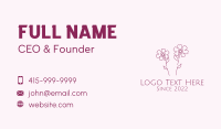 Purple Flower Acupuncture Needle Business Card Preview