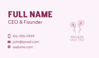 Purple Flower Acupuncture Needle Business Card Image Preview