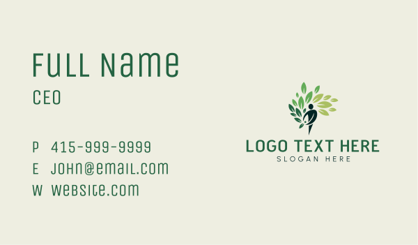 Human Nature Tree Business Card Design Image Preview